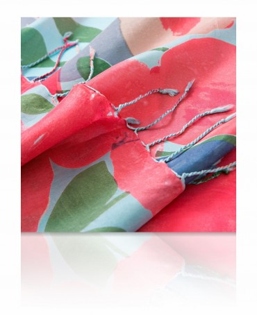 Палантин Женский S40-FLORA.ABSTR/TURQ